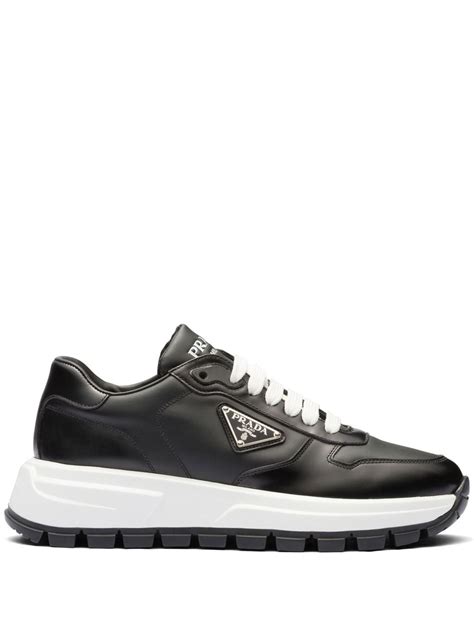 farfetch prada sneakers|prada leather sneakers men.